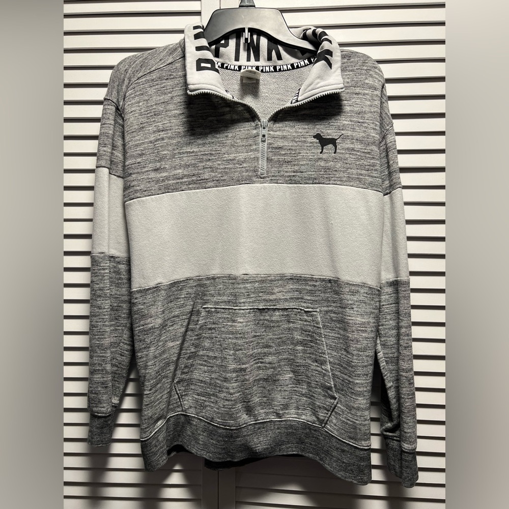 PINK 1/4 Zip Size S